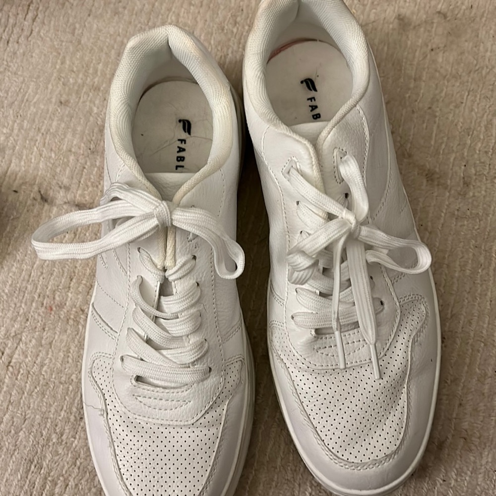 White Fabletics Sneakers Barley Worn Size 10